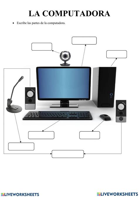 Ejercicio Interactivo De La Computadora Y Sus Partes