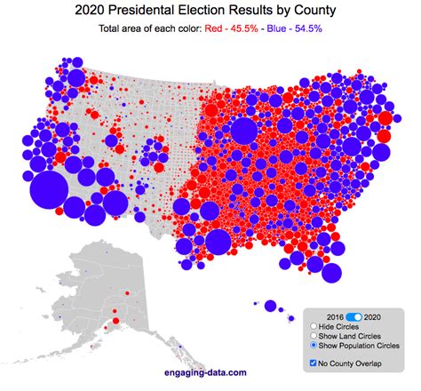 The spelling such as 'mom' vs. US County Electoral Map - Land Area vs Population ...