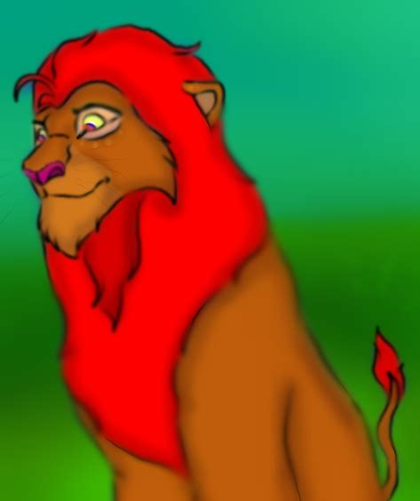 Red Maned Lion By Manglefoxy00 On Deviantart