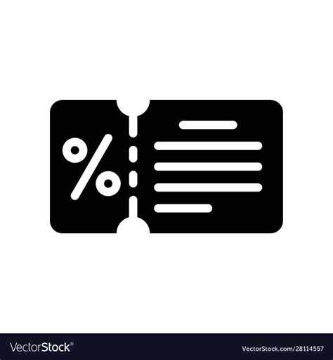 Voucher Black Friday Related Solid Icon Royalty Free Vector