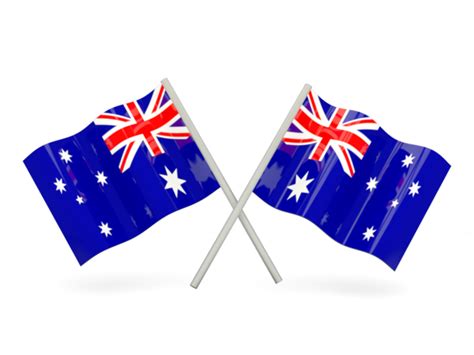 Two Wavy Flags Illustration Of Flag Of Australia