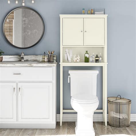 Systembuild Franklin Over The Toilet Storage Cabinet Soft White