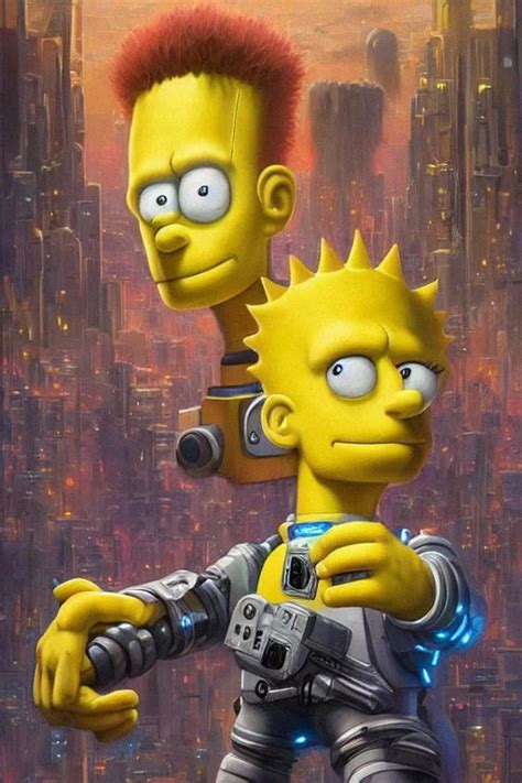 Ai Art Generator Bart Simpson Detailed Eyes And Face Features Pixar Style Ultra Realistic