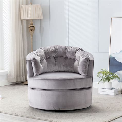 Yesbay Modern Stylish Swivel Barrel Shape Living Room Leisure Chair