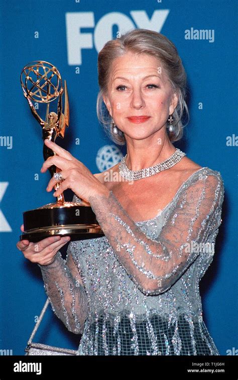 LOS ANGELES CA February 12 1999 Actress HELEN MIRREN With Her Emmy