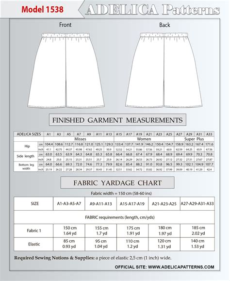 Super Plus Size Shorts Sewing Pattern Pdf