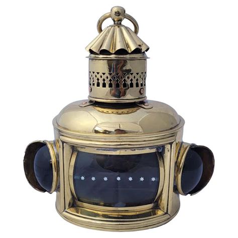 Midcentury Brass Moroccan Style Lantern From Kashmir At 1stdibs