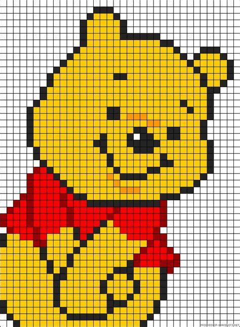 Winnie The Pooh Perler Bead Pattern Pixel Art Grid Pixel Crochet