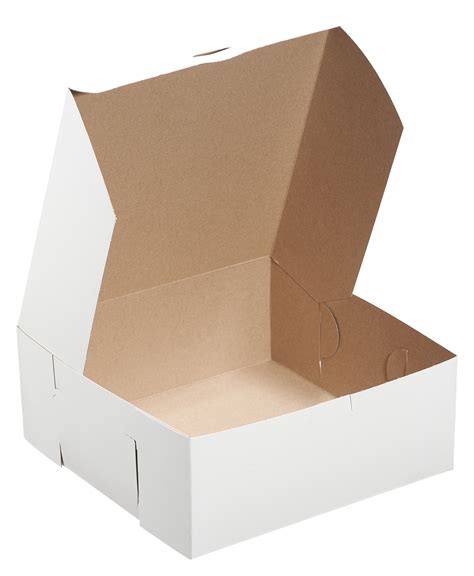 10 Pack White Bakery Pastry Boxes 10 X 10 X 5 Inches White Kraft
