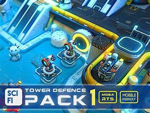 Sci-fi, Tower, Defense, Pack, 1