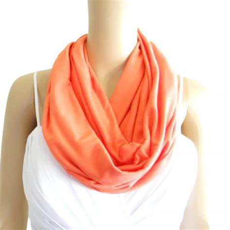 Coral Infinity Scarf Etsy