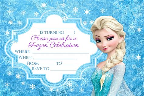Frozen Birthday Invites Free Printable