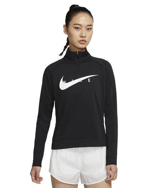 Nike Womens Swoosh Run Half Zip Black Life Style Sports Uk