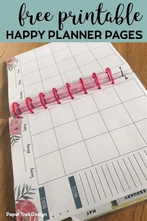 Floral Free Printable Weekly Planner Template Paper Trail Design Free