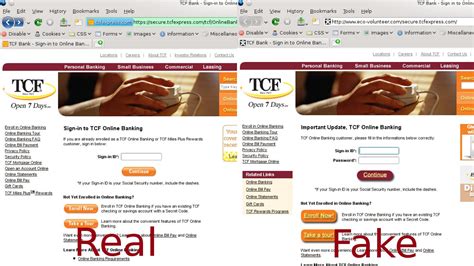 Real Tcf Website Vs Fake Phishing Site Mtekks Crib