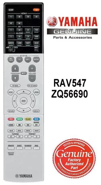 New Genuine Yamaha Receiver Remote Control Rav Zq Fits Rx S Rxs D Picclick