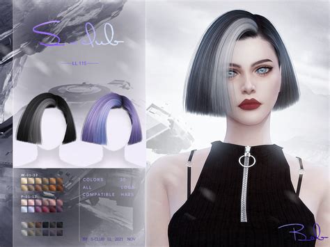 Bob Hair Nana By S Club Created For The Sims 4 Emily Cc Finds