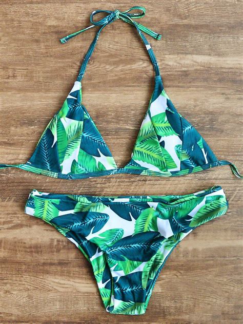 palm leaf print bikini set leaf print bikini bikini set bikinis