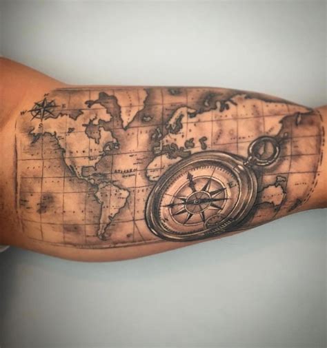 World Map Tattoo Designs For Men Adventure The Globe Artofit
