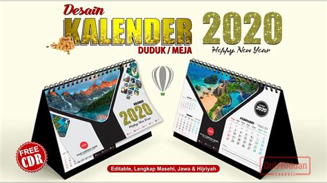 Desain Kalender Duduk 2020 Dengan Coreldraw Calendar Template Youtube