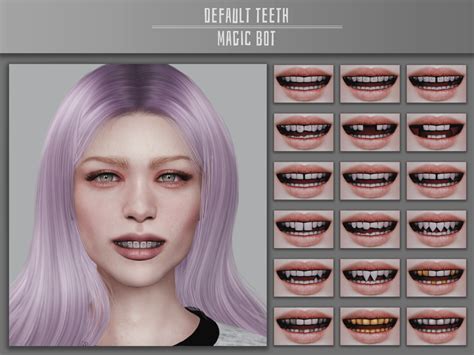 Default Teeth Sims 4 Sims Hair Sims