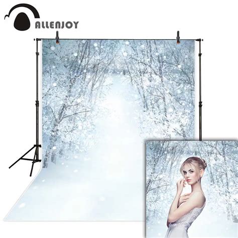 Allenjoy Photography Backdrop Winter Snow Forest White Wonderland