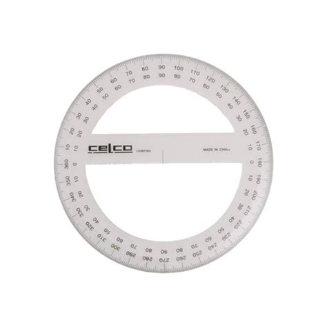 celco 15cm protractor 360 degrees clear winc