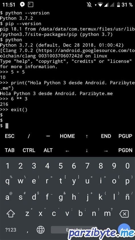 Instalar Python 3 Y Pip En Android Usando Termux Parzibyte S Blog