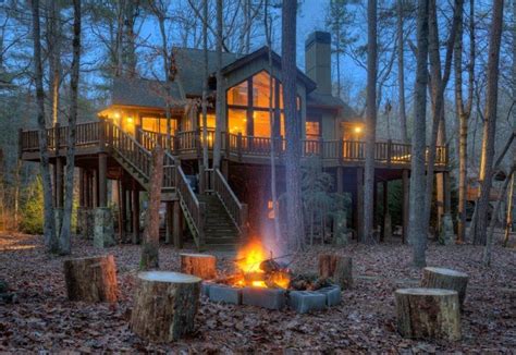 Things to do in north georgia; Riverfront Cabin - Ellijay Georgia - Blue Sky Cabin ...
