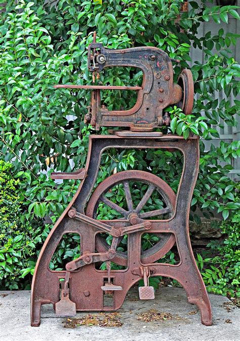 Full View Antique Leather Sewing Machine Photograph By Linda Phelps