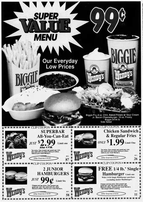 Wendy's 99¢ Super Value Menu and All-You-Can-Eat Superbar for $2.99