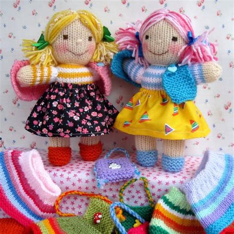 Rainbow Rascals 9 23cm Doll Knitting Pattern Etsy Knitting Bag