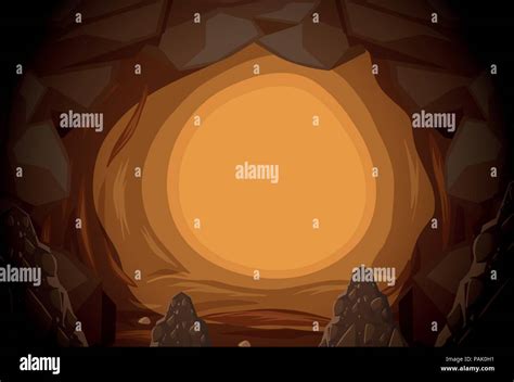 A Mystery Cave Hole Illustration Stock Vector Image And Art Alamy