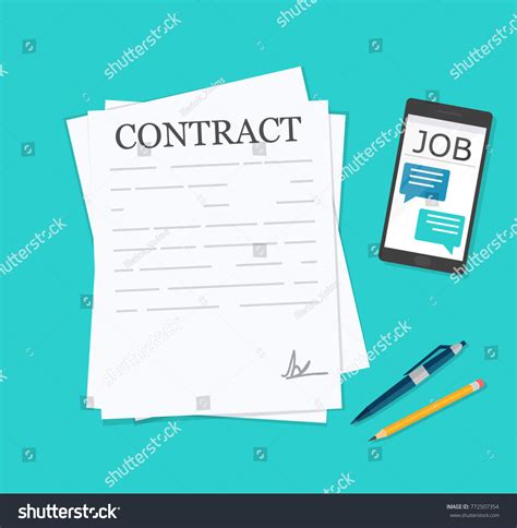 Signed Paper Deal Contract Icon Agreement Pen On Royalty Free Stock