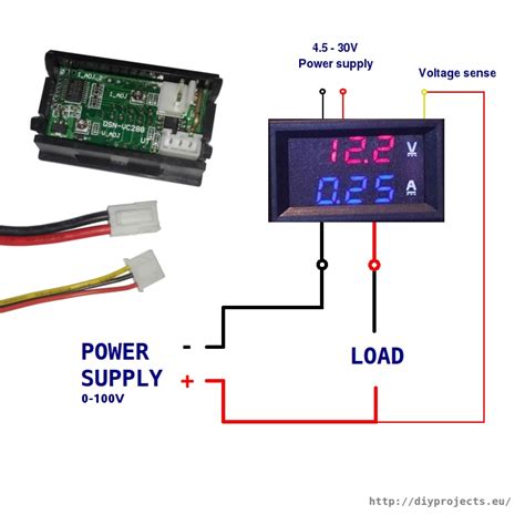 How To Wire Digital Dual Display Volt And Ammeter Diy Projects