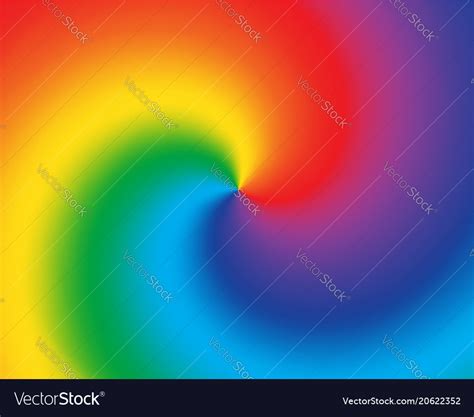 Abstract Twist Color Radial Gradient Rainbow Vector Image