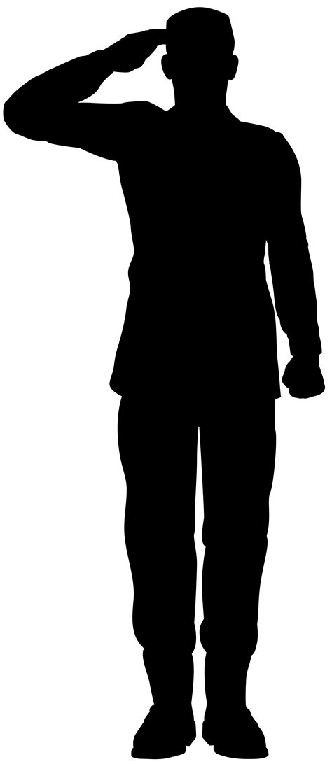 Army Soldier Saluting Silhouette PNG Clip Art Image | Soldier png image