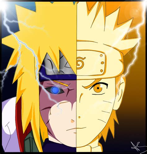 Father And Son Minato And Naruto Color By Ayame Senpai On Deviantart