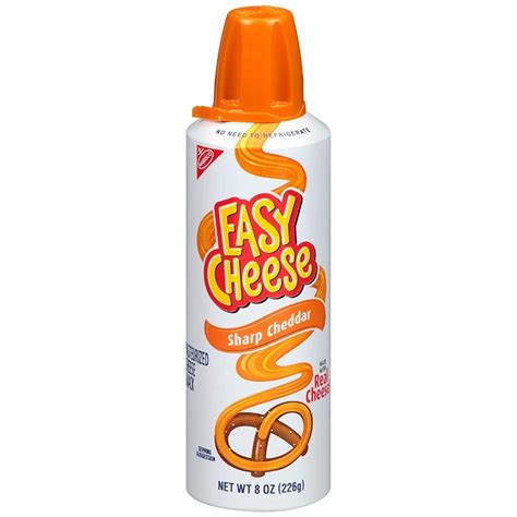 Nabisco Easy Spray Cheese Cheddar Sharp Cheddar American Cheddar N