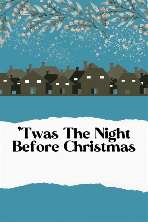 There Is A Poster With The Words Twas The Night Before Christmas