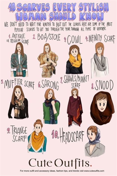 9 Types Of Scarves Every Stylish Woman Should Know Popular Scarves