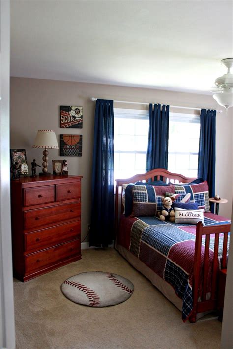 Give a boy bedroom new look, with theme inspired custom diy pillows. Parker's Room..... Vintage Baseball Boys' Bedroom ...