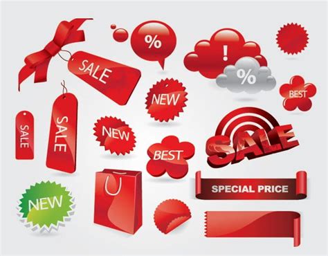 Sale Labels Shopping Stickers And Tags Vector Set Free Eps Uidownload