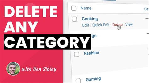 How To Delete Any Wordpress Category Even Uncategorized Youtube
