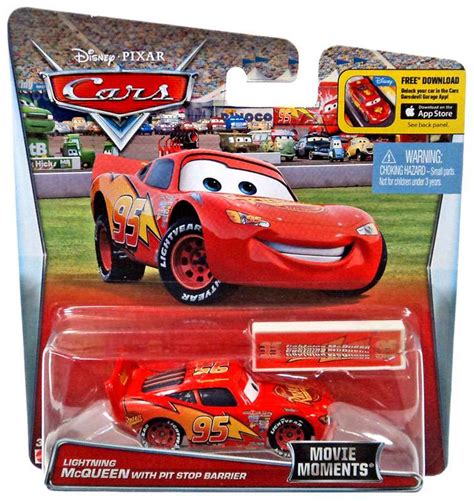 Disney Cars Movie Moments Lightning Mcqueen 155 Diecast Car With Pit