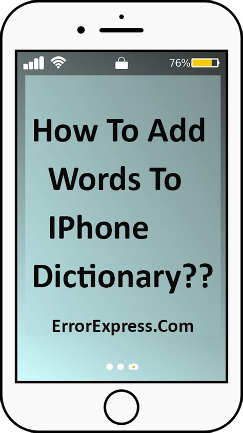 How To Add Words To Iphone Dictionary Step By Step Error Express