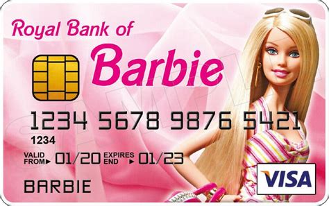 Barbie Novelty Plastic Credit Card Ebay Credit Card Design Barbie