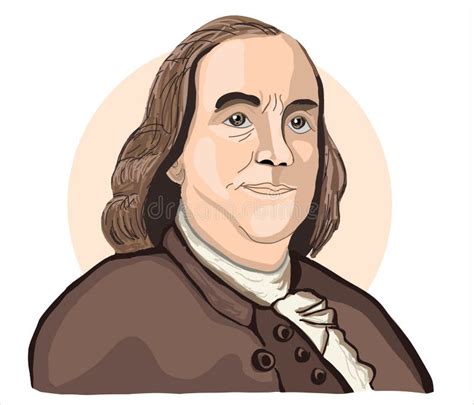 Benjamin Franklin Hand Drawn Vector Portrait Stock Vector Illustration Of Money Financial