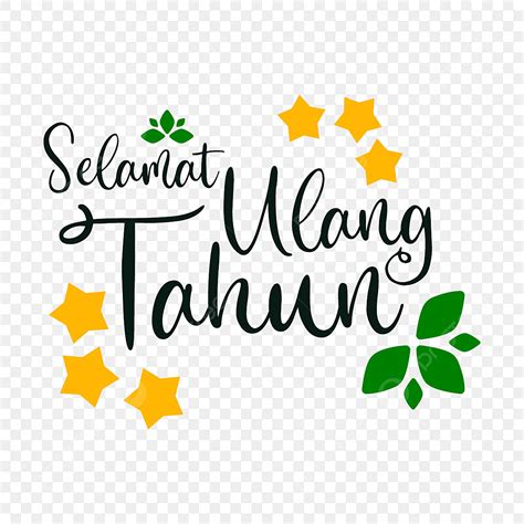 Local Lettering Greeting Happy Birthday In Indonesian Language Happy