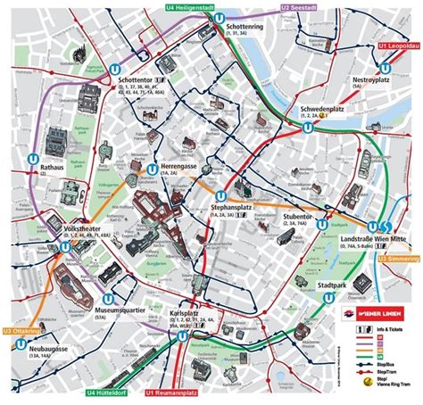 Vienna City Center Map Vienna Tourist Map Vienna City Map Vienna Travel